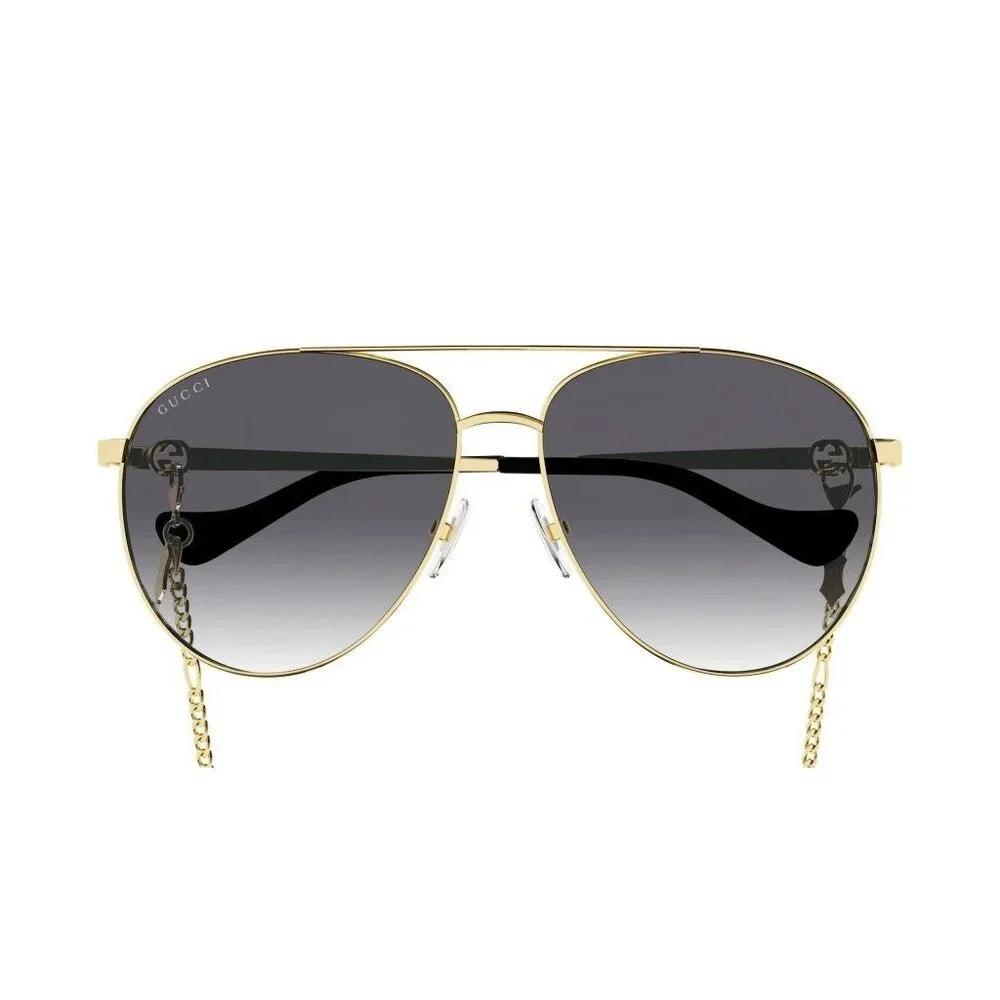 NEW GUCCI SUNGLASSES WITH GOLD CHAIN UNISEX GUCCI GG1088S 001